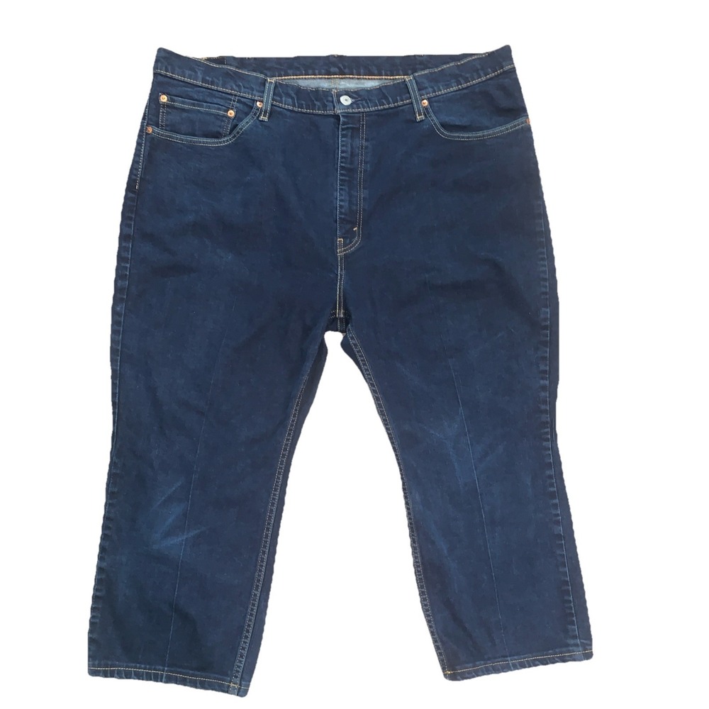 Levis 511 Jeans Mens 44x22‎ Blue Dark Wash Zipper Fly Straight Leg Denim Casual